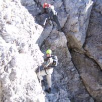 Klaus und Philipp im Hindelanger Klettersteig