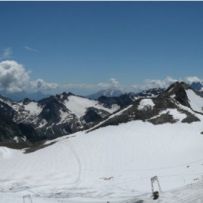 Blick vom „Top of Tyrol“ auf den Gaißkarferner