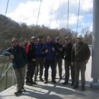 An der neuen Rad- und Fußgängerbrücke über die Urfttalsperre