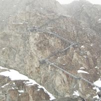 Die Treppe vom Konkordiaplatz hoch zu Konkordiahütte