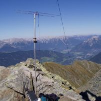 UKW Antenne Richtung Norden. Funkbetrieb mit Blick auf den Kaunertaler Gletscher – Richtung Süden.