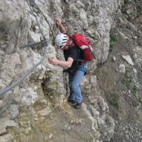 Stephan im Salewa-Klettersteig