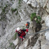 Paul im Salewa-Klettersteig am Iseler