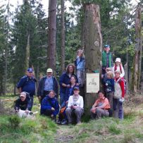 Unser Team beim Geocaching am Schwarzbach (Nähe Kalterherberg) am 1.Mai.