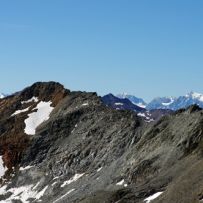 Im Aufstieg Blick zum Ortler