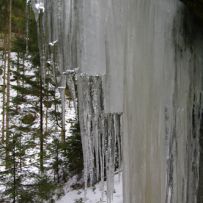 Gardinen am Zugang zu Boofe