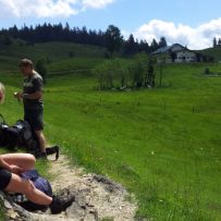 Pause mit Reisebekanntschaft Jürgen, der uns ein paar Tage begleitet hat