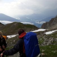 Wolkenreicher Blick ins Tal, nach dem Regen vorher