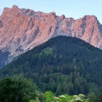Blick auf die Zugspitze von der österreichischen Seite