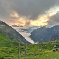 Am Abend an der Anhalter Hütte