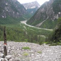 Blick zurück in das Val Postegae