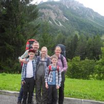 In Forni di Sopra, vor dem Abmarsch in die Berge.