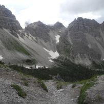 Blick vom Val Binon Richtung Forc. Val di Brica und von der Forc. Val di Brica Richtung Forc. dell’ Inferno