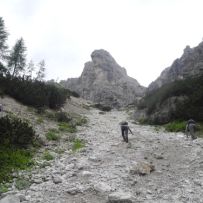 Vom Rif. Flaiban-Pacherini zum Passo di Suola – der Aufstieg im Flussbett ist nicht zu empfehlen!