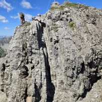 Kaminaufstieg zum Hauptgipfel