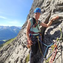 Ruth am Standplatz im Bluatschink