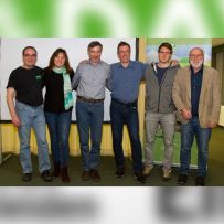 Der neue Vorstand der DAV-Sektion Schleiden/Eifel: Schatzmeister Stephan Görgen (v.l.), Beisitzerin Claudia Schneidereit, Geschäftsführer Rolf Bitz, 2. Vorsitzender Werner Holwein, Jugendvertreter Michael Berners und Vorsitzender Max Theißen. Bild: Tameer