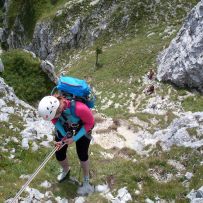 Die Abseilpiste am Hüttengrat